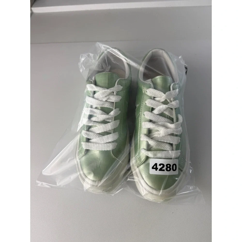 Converse One Star Pearlized Vinyl Lime VINTAGE 90's Sneakers Womens‎ 5.5 NEW - Picture 9 of 9